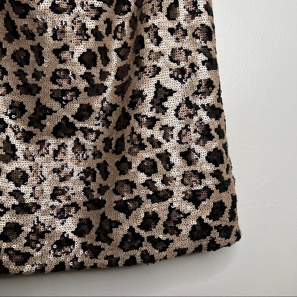 Banana Republic Sequin Leopard Print Mini Skirt NWT Size 14 - Picture 12 of 15
